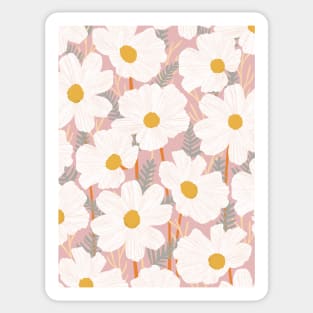 Pink and white daisies Sticker